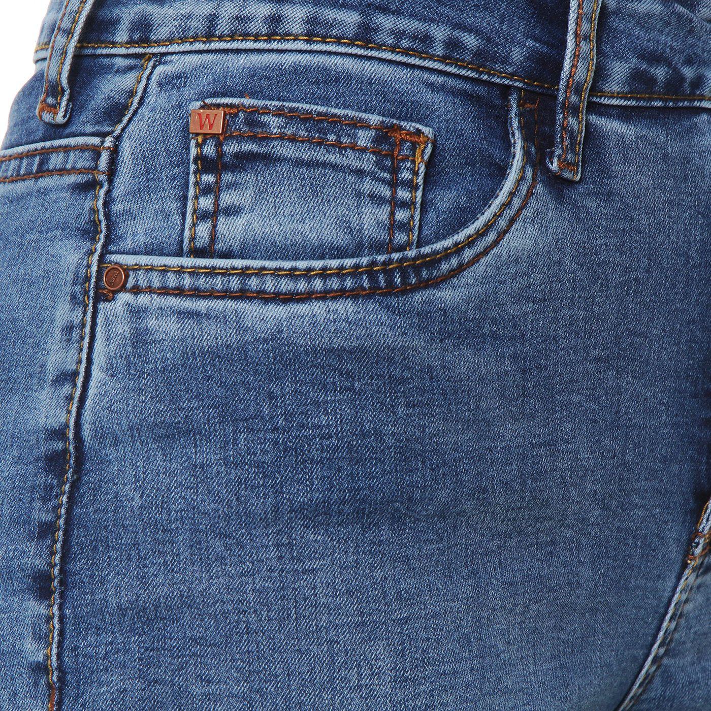 Jeans Recto Tiro Alto  Pretina Basica 1 Boton-8