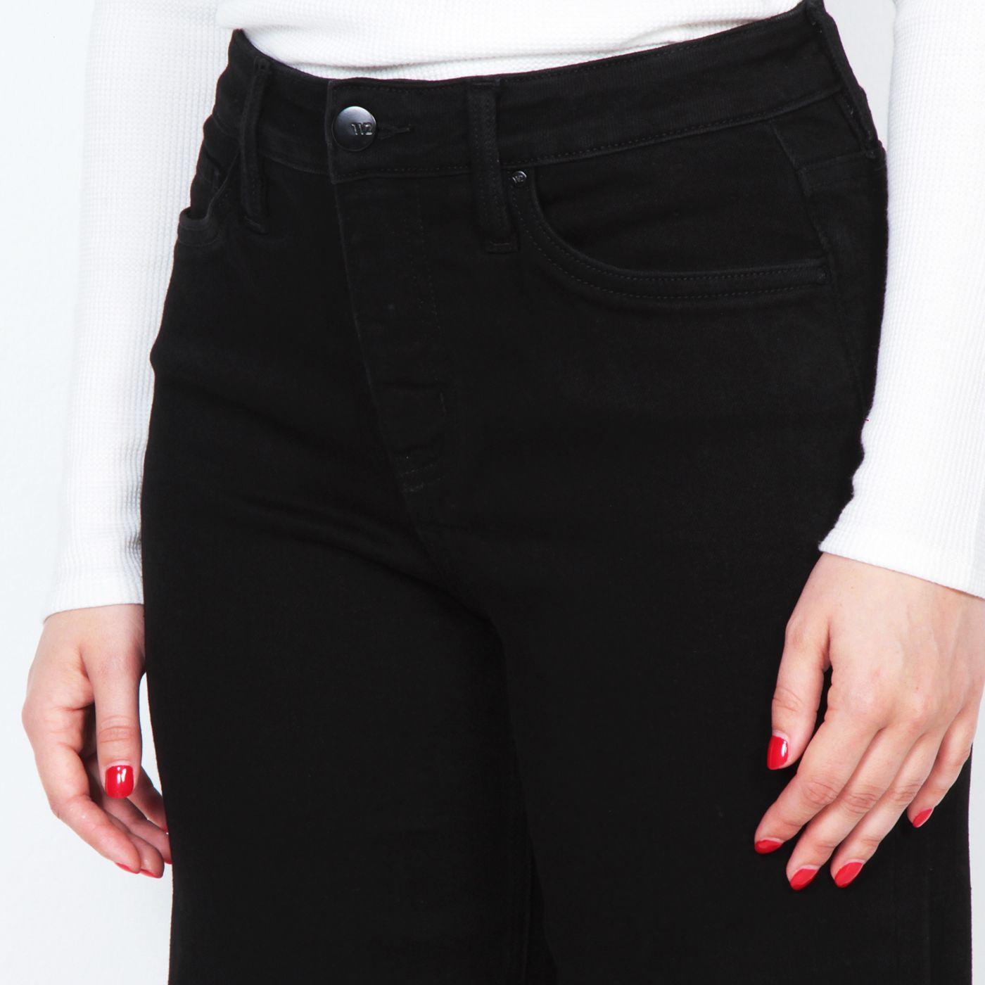 Jeans Wide Leg Tiro Alto Pretina Basica  1 Boton-3