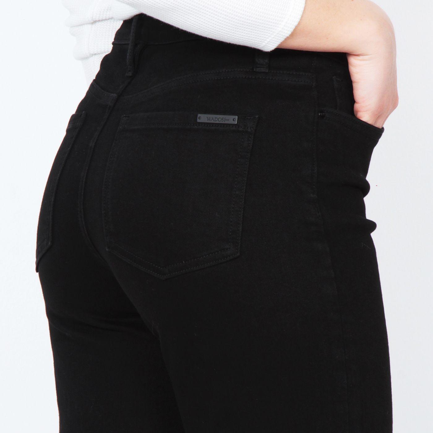 Jeans Wide Leg Tiro Alto Pretina Basica  1 Boton-5