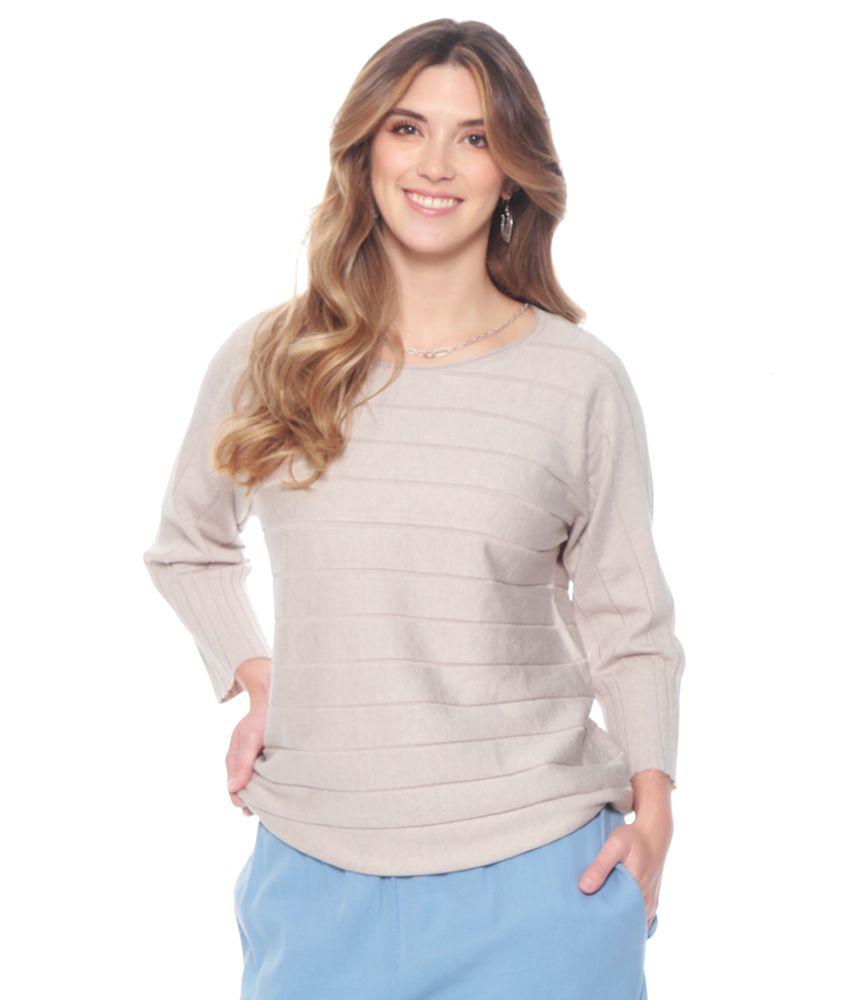 Sweater Manga 3/4 Escote Redondo-0
