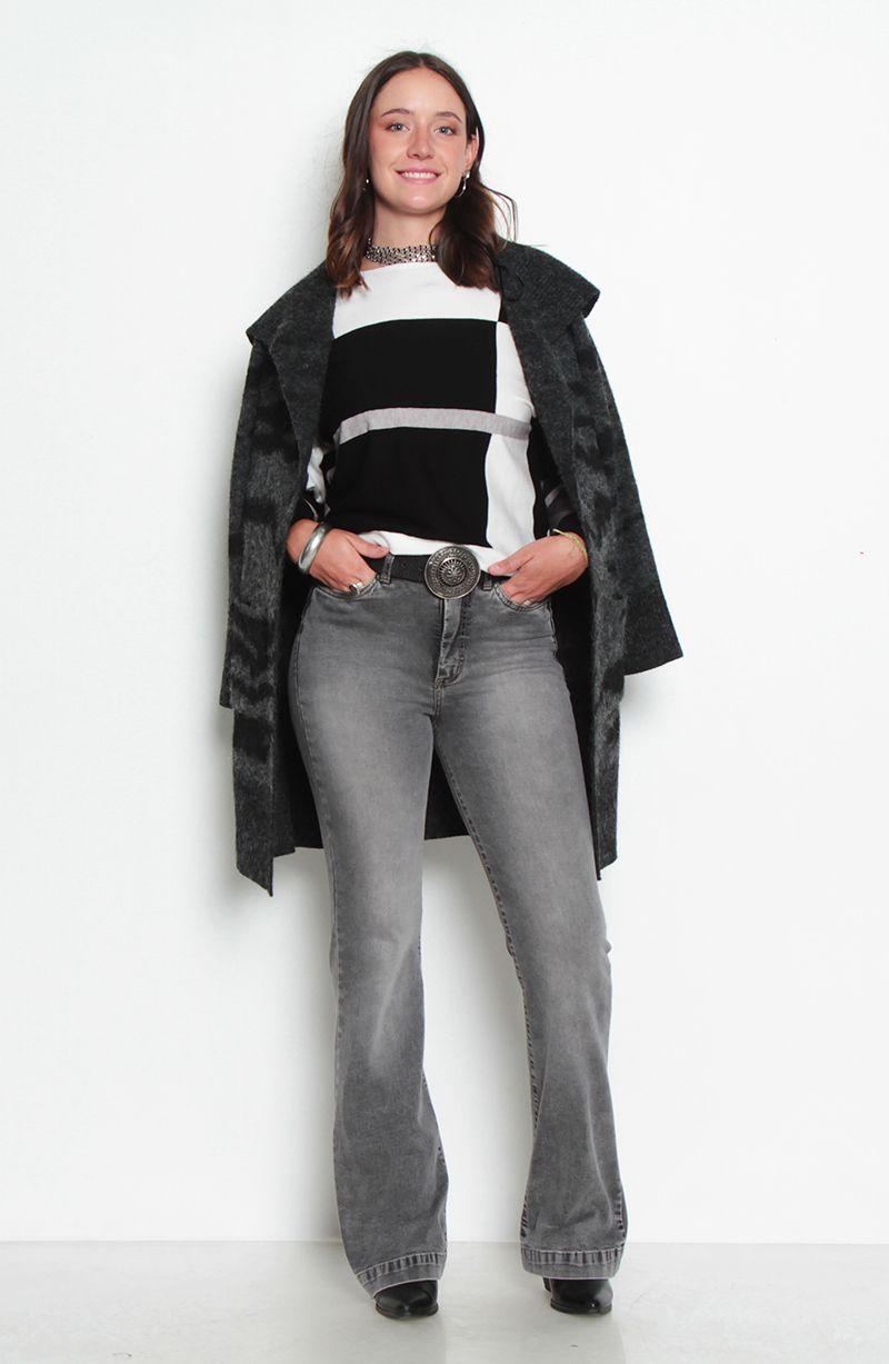 Sweater Manga Larga Con Diseno Escote Redondo-5