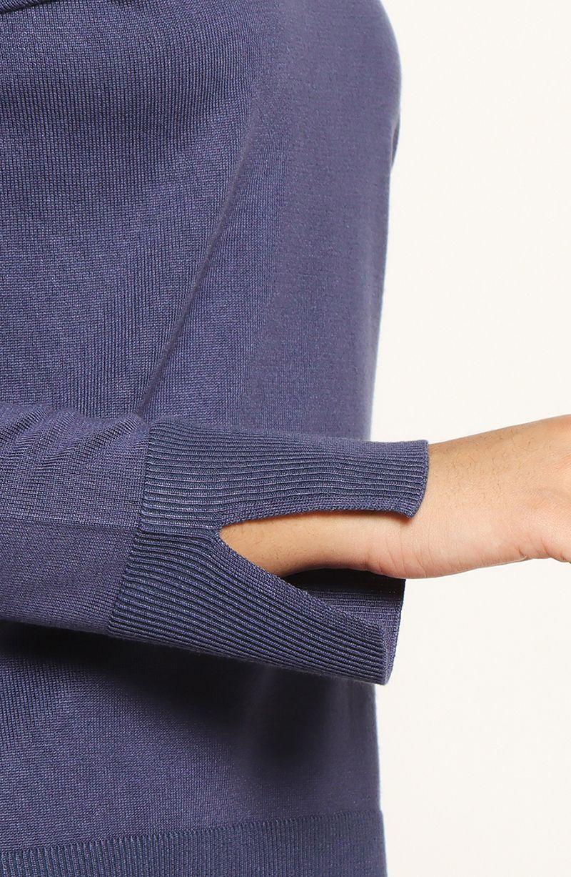 Sweater Manga   Larga Cuello   Alto-3