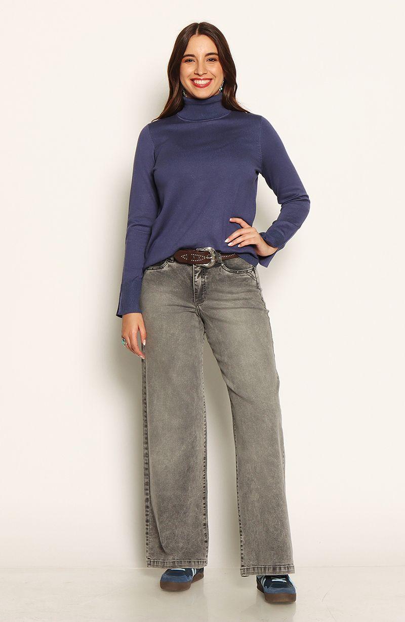 Sweater Manga   Larga Cuello   Alto-4