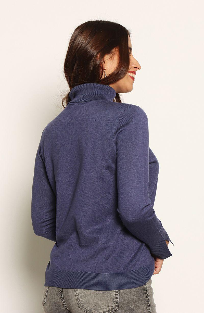 Sweater Manga   Larga Cuello   Alto-5