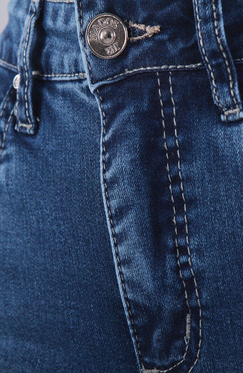 Jeans Recto Tiro Alto Basico Pretina Un Boton-1