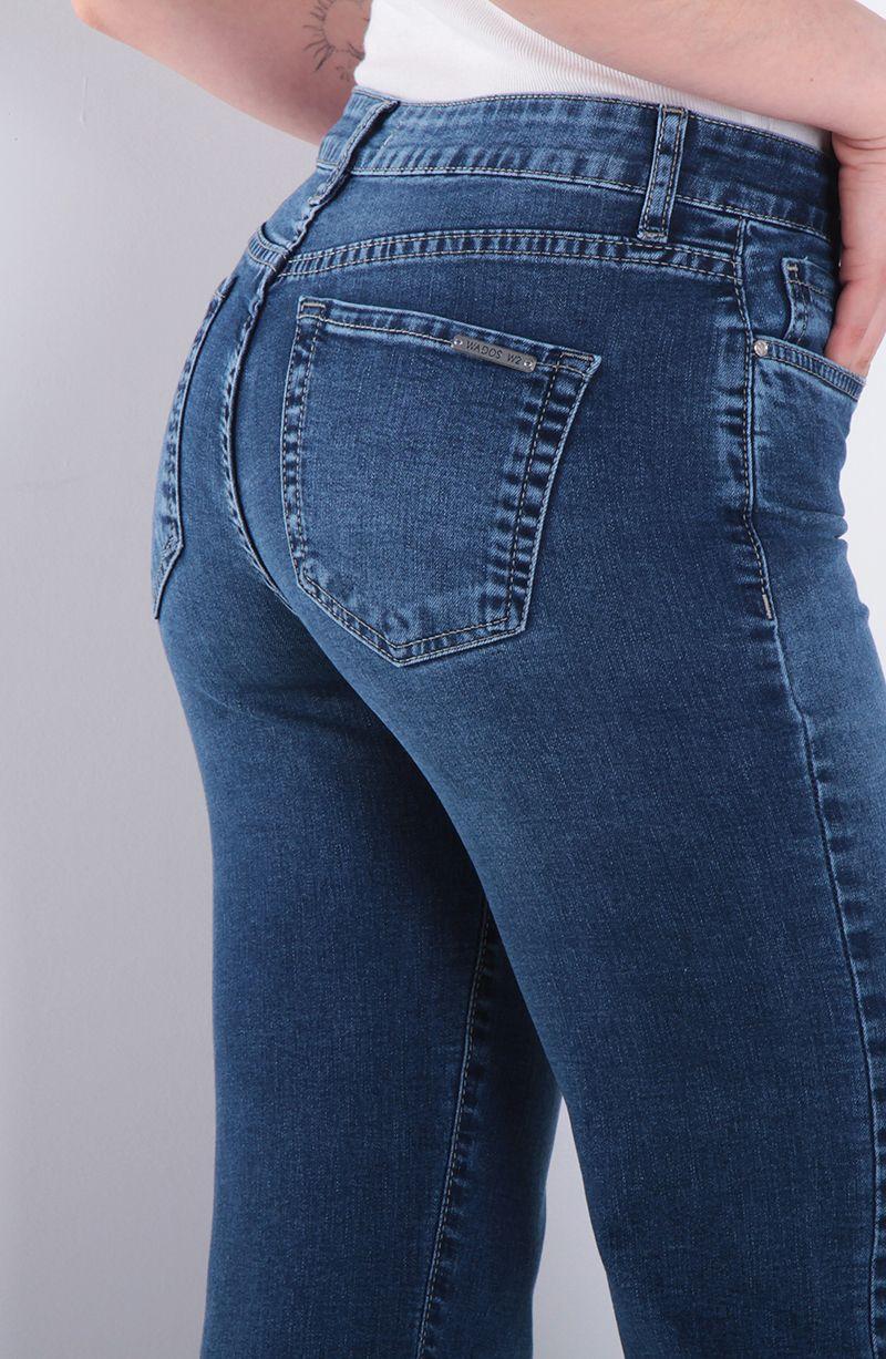 Jeans Recto Tiro Alto Basico Pretina Un Boton-6