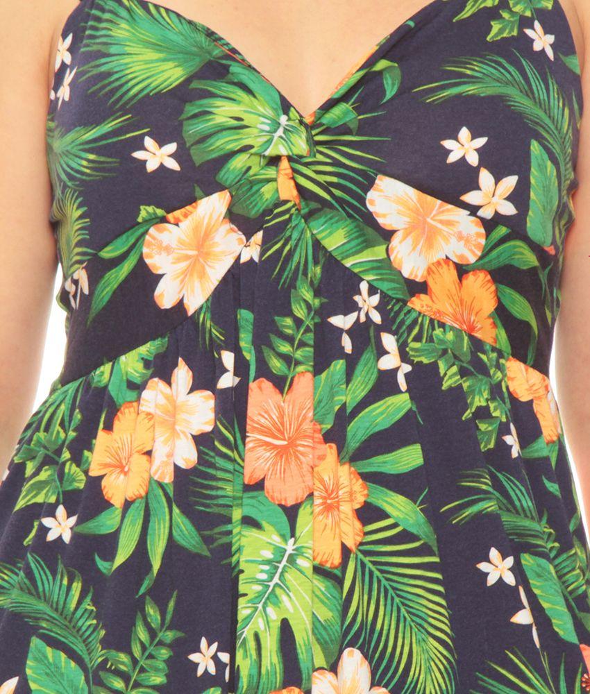 Vestido Estampado Sin Manga-3