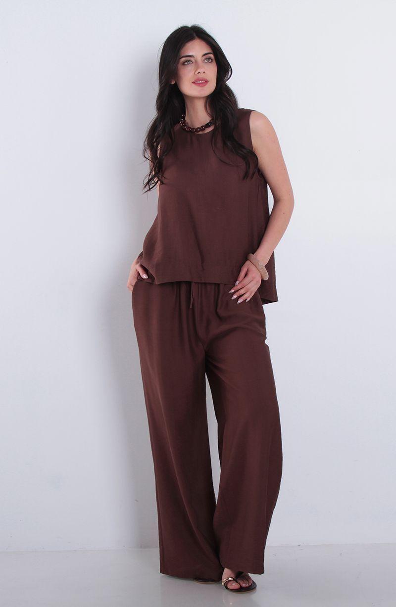 Blusa  Sin Manga Escote Redondo-2