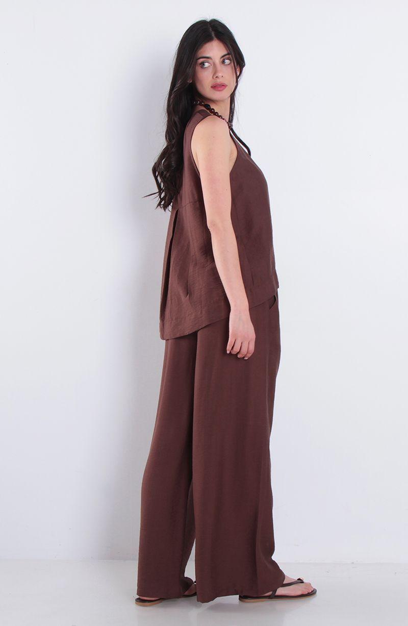 Blusa  Sin Manga Escote Redondo-5