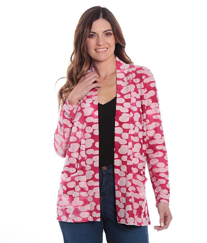 Tapado Estamapdo Manga Larga Con Bolsillos-0