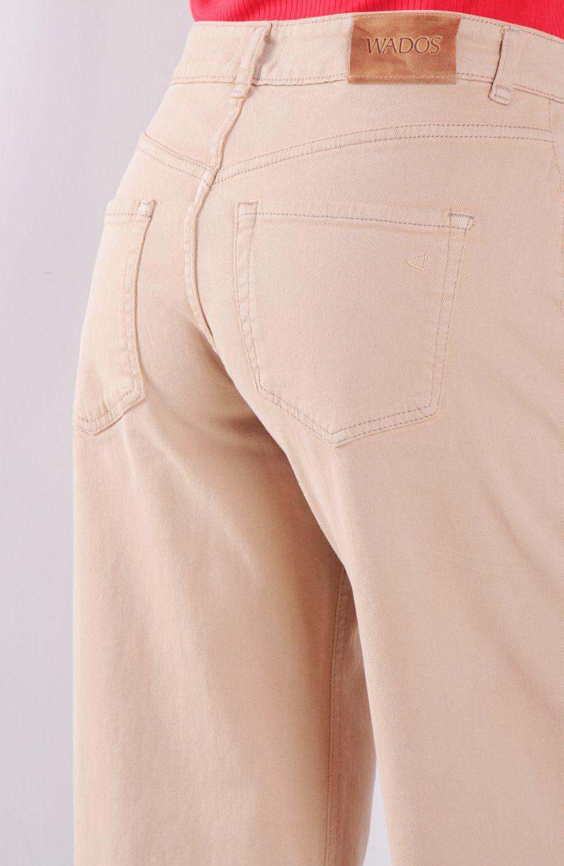 Jeans Wide Leg Tiro Alto  Pretina Basica 1 Boton-4