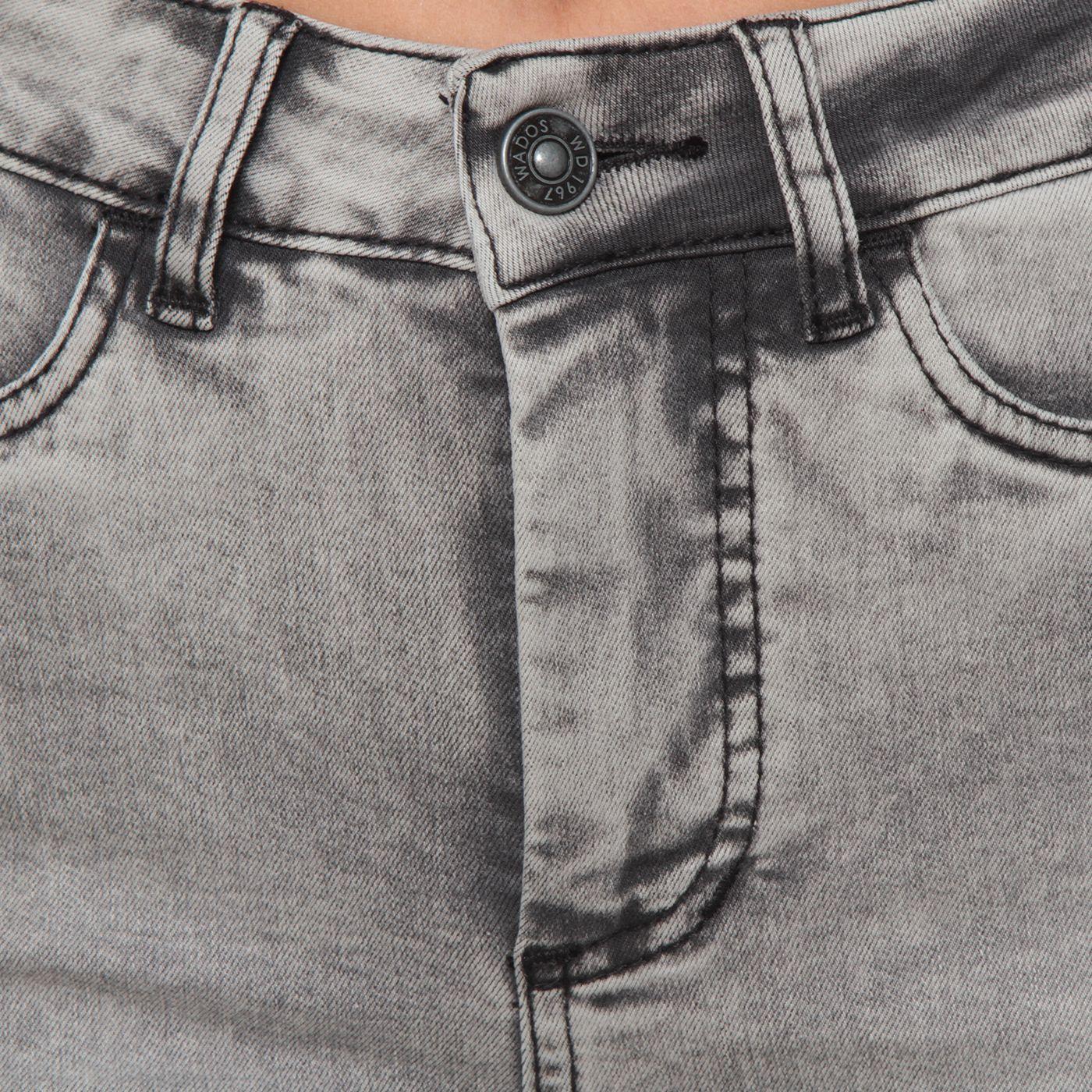 Jeans Flare Tiro Alto  Push Up Pretina Basica 1 Boton-9