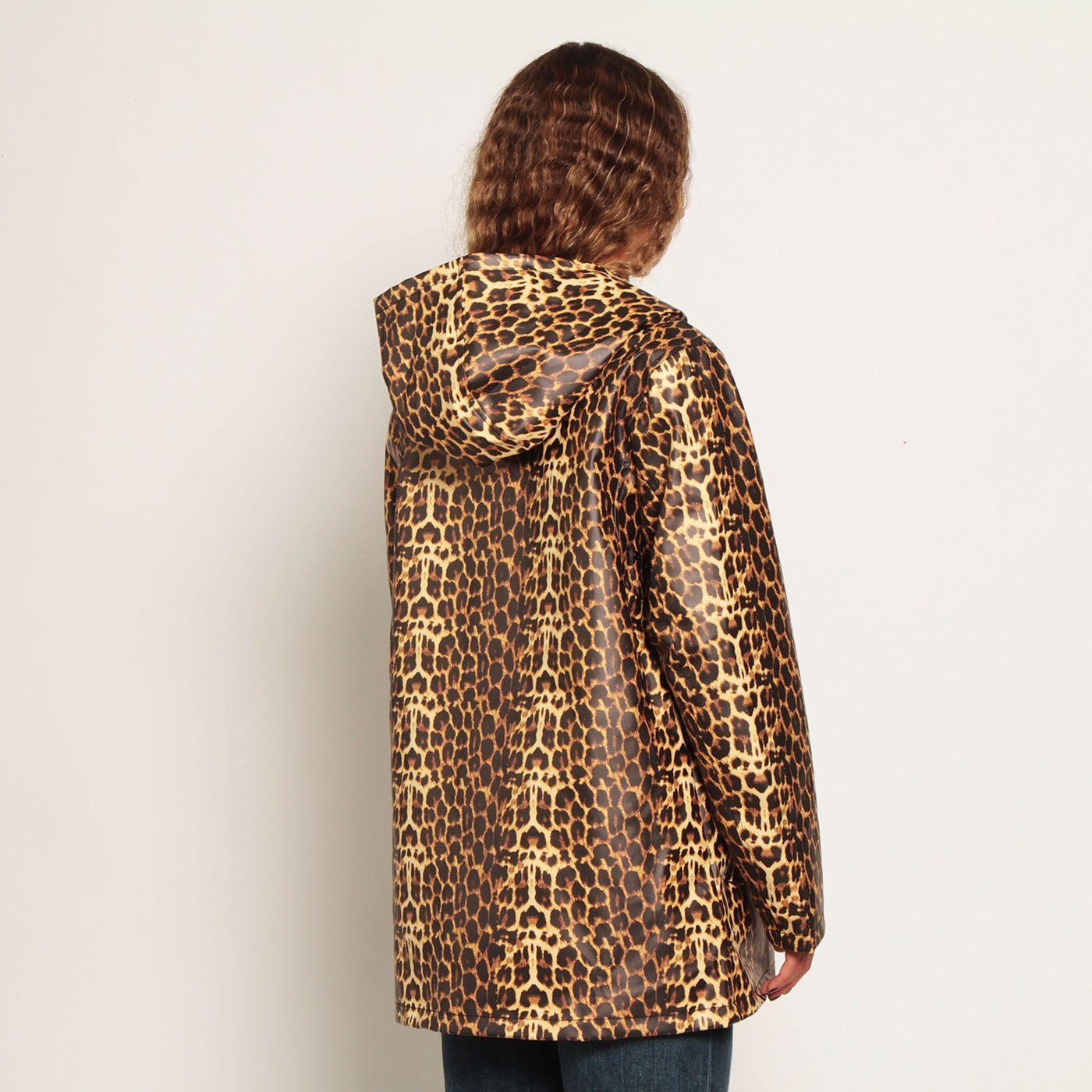 Chaqueta Animal Print Impermeable Manga Larga Con Capucha-6