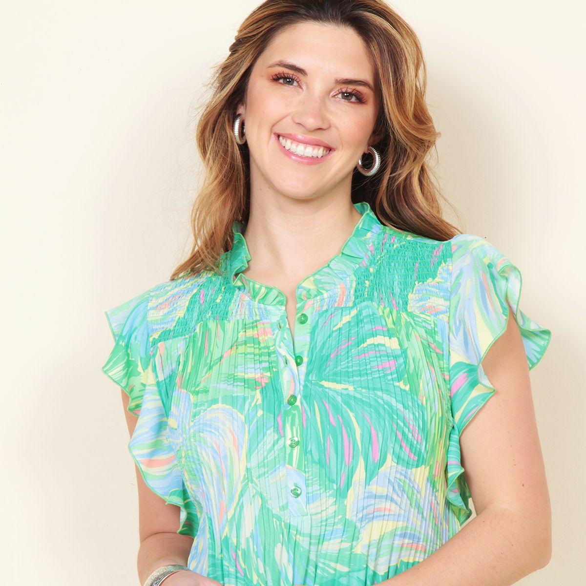 Blusa Manga Corta  Plisada-1