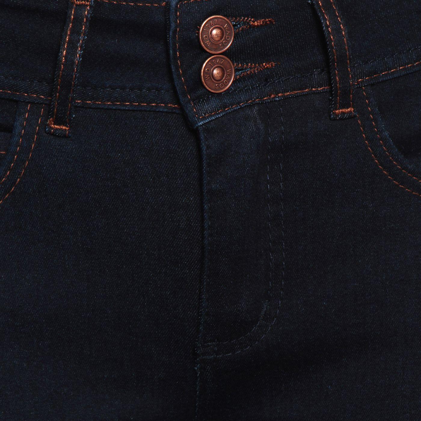 Jeans Recto Tiro Alto Push In Push Up Pretina Media 2 Botones-1