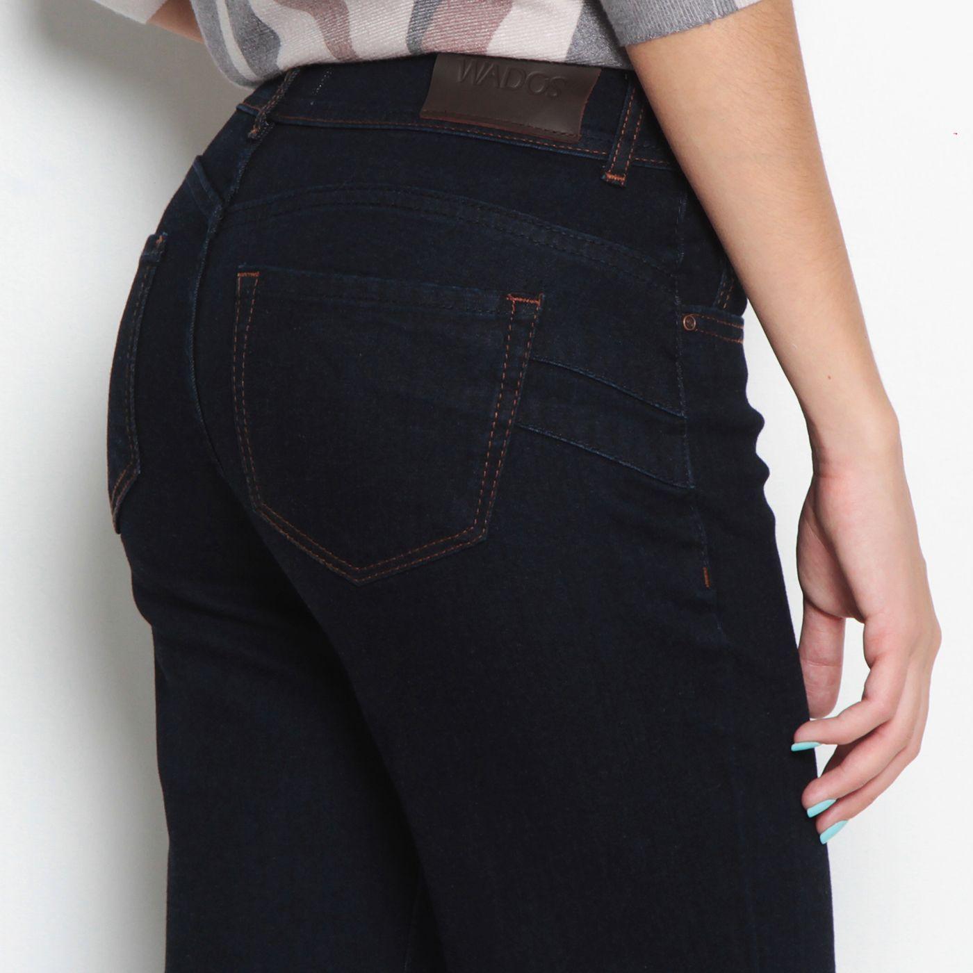Jeans Recto Tiro Alto Push In Push Up Pretina Media 2 Botones-6