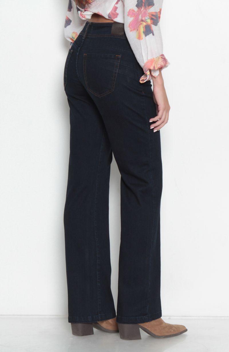 Jeans Recto Tiro Alto Push In Push Up Pretina Media 2 Botones-3