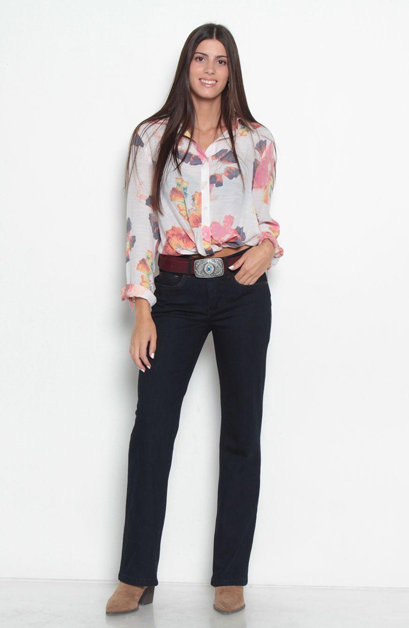 Jeans Recto Tiro Alto Push In Push Up Pretina Media 2 Botones-6