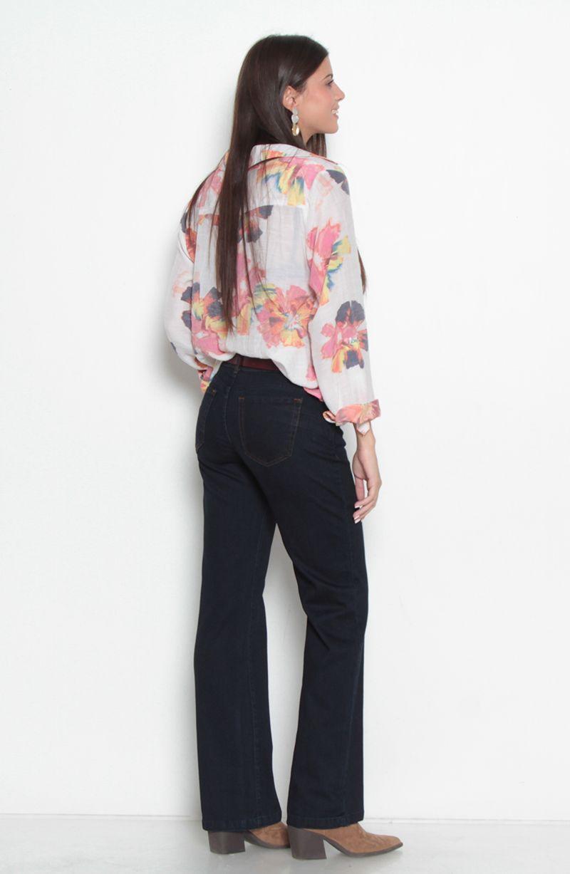 Jeans Recto Tiro Alto Push In Push Up Pretina Media 2 Botones-8