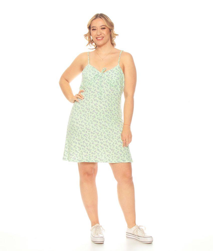 Vestido Sin Manga Estampado-0