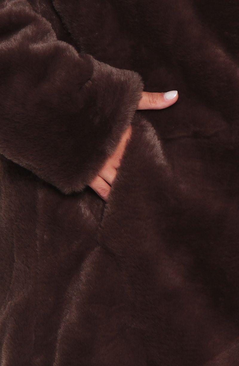 Abrigo Manga Larga De Piel Sintetica-2