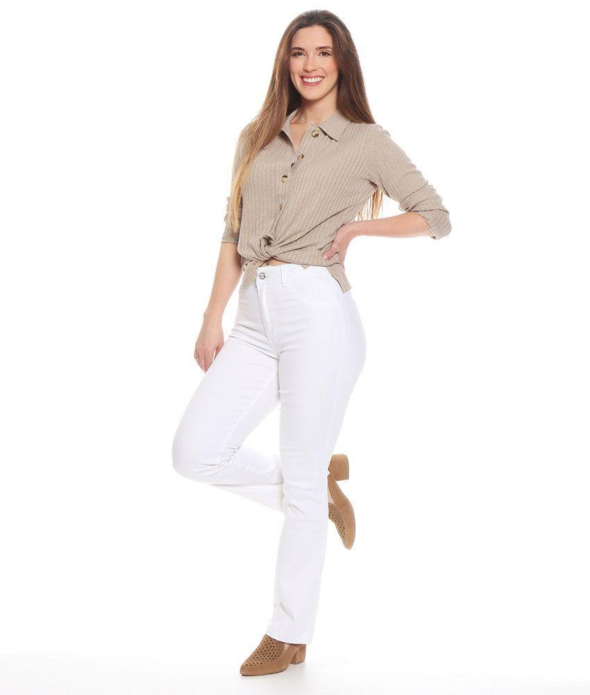 Pantalon Recto Tiro Alto Pretina Un Boton-3