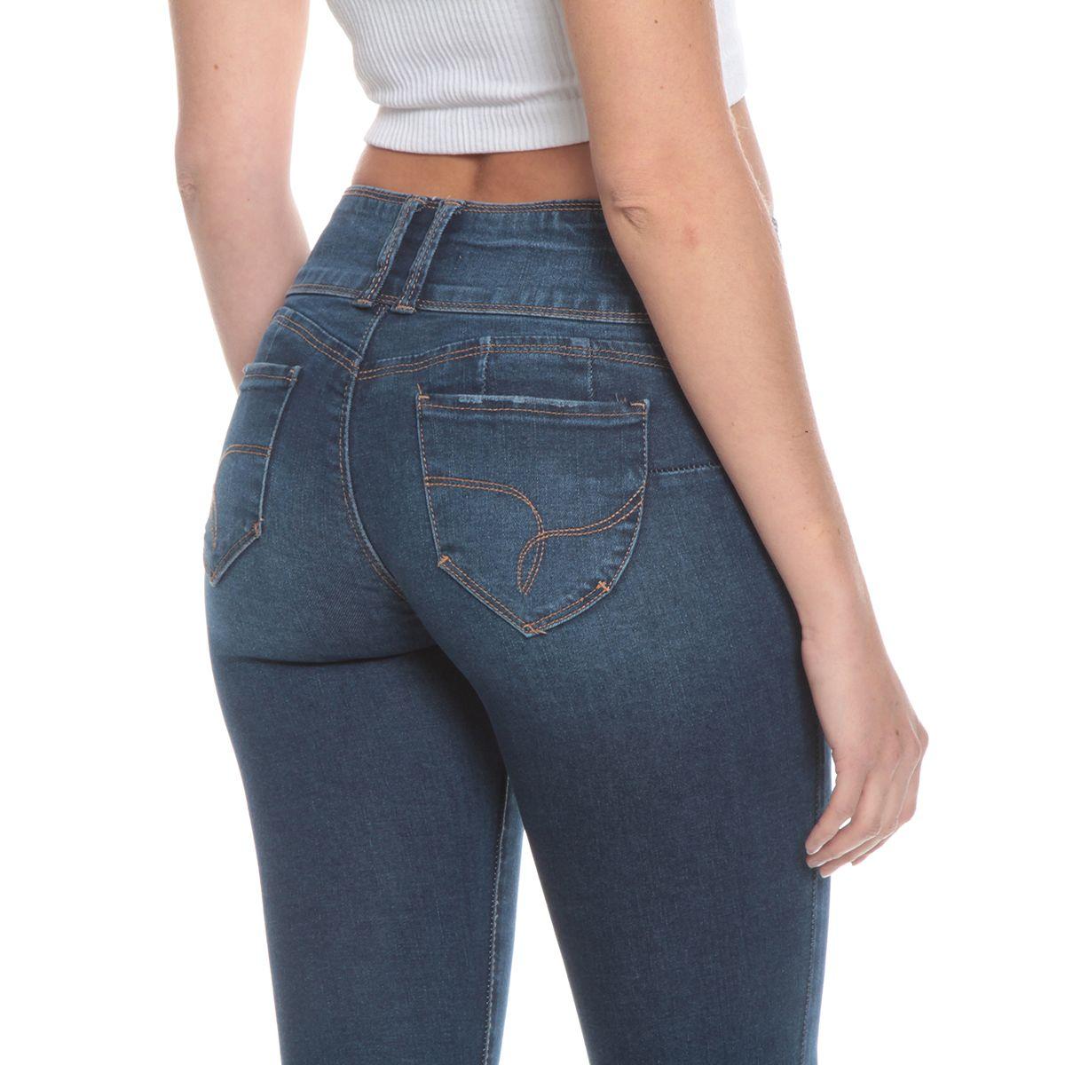 Jeans Repreve Pitillo Tiro Alto Push Up Con Poliester Reciclado-5