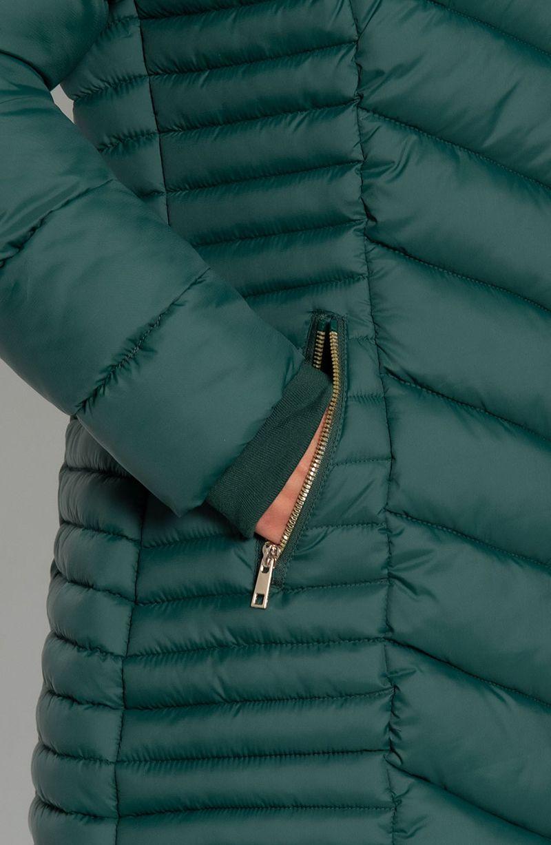 Parka Manga Larga Con Capucha Y   Cierre En Delantero-2