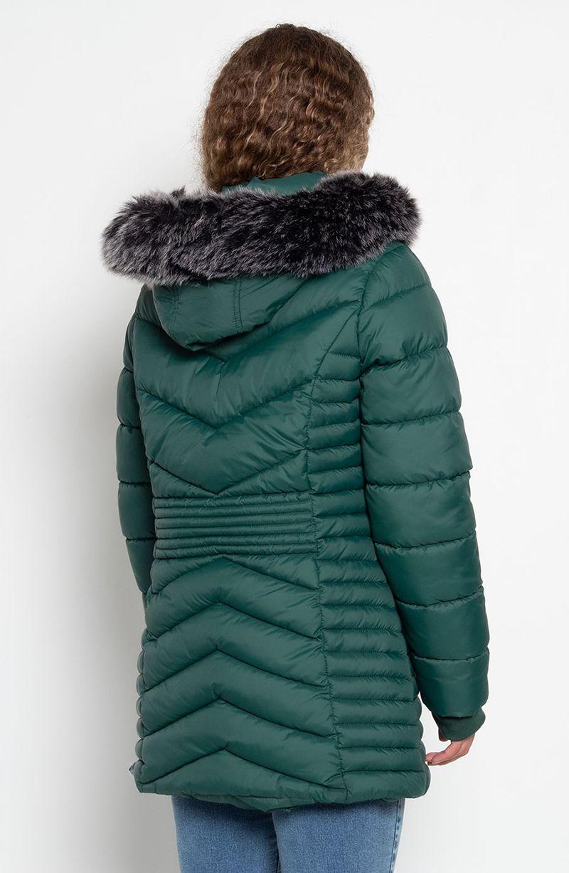 Parka Manga Larga Con Capucha Y   Cierre En Delantero-6