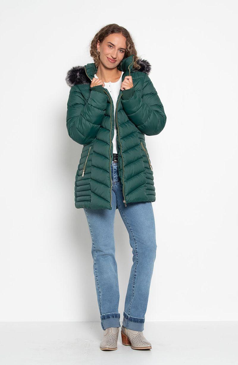 Parka Manga Larga Con Capucha Y   Cierre En Delantero-8