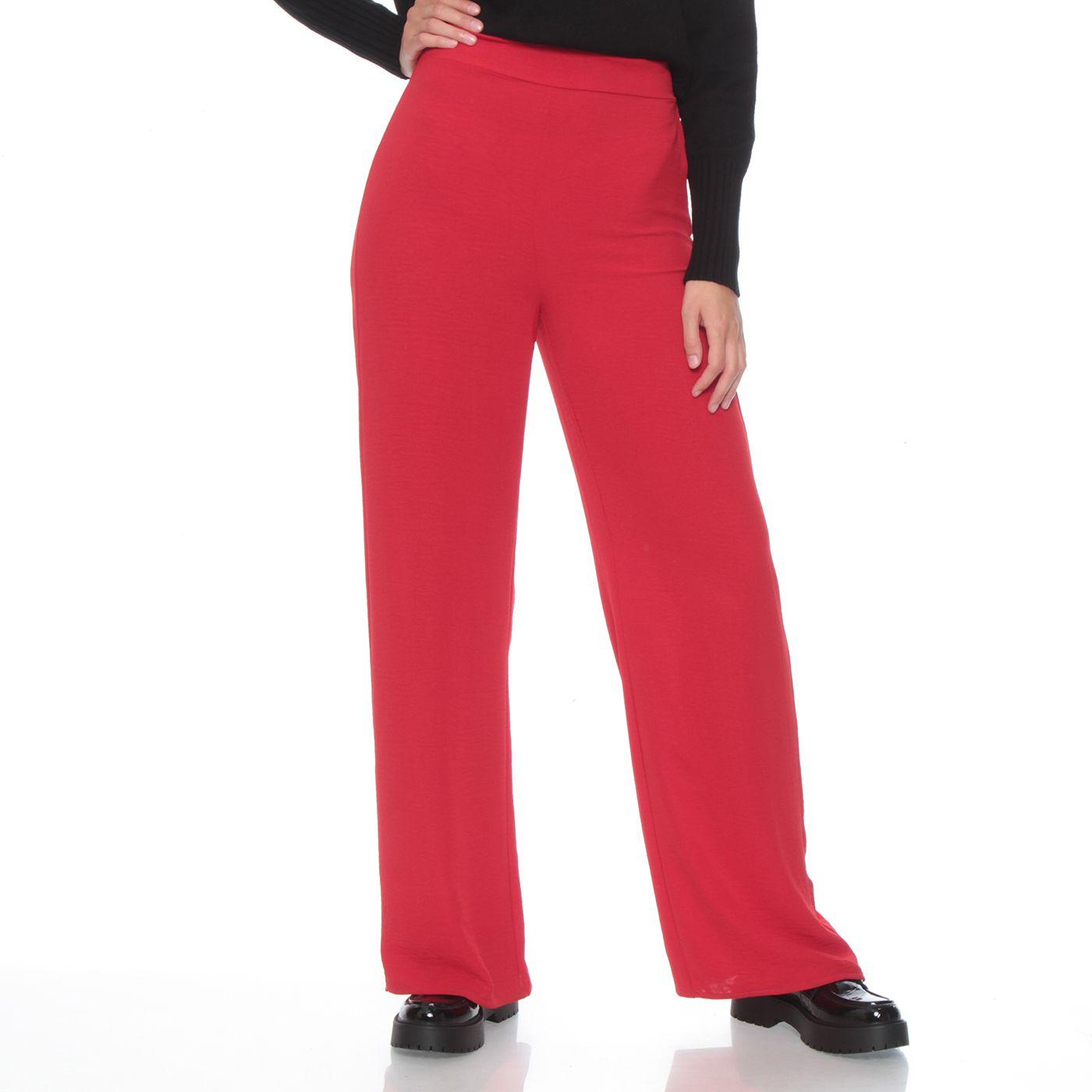Pantalon Recto Tiro Alto Pretina Elasticado-0
