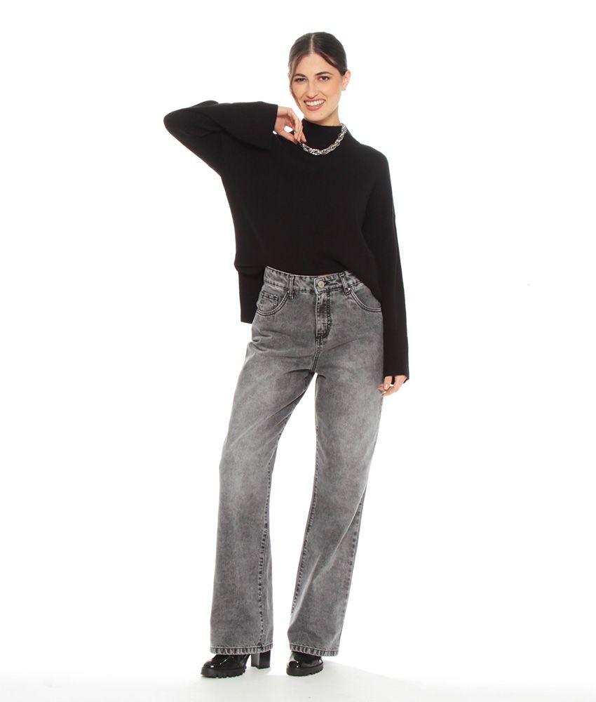 Jeans Recto Tiro Alto Push Up Pretina Basica-5