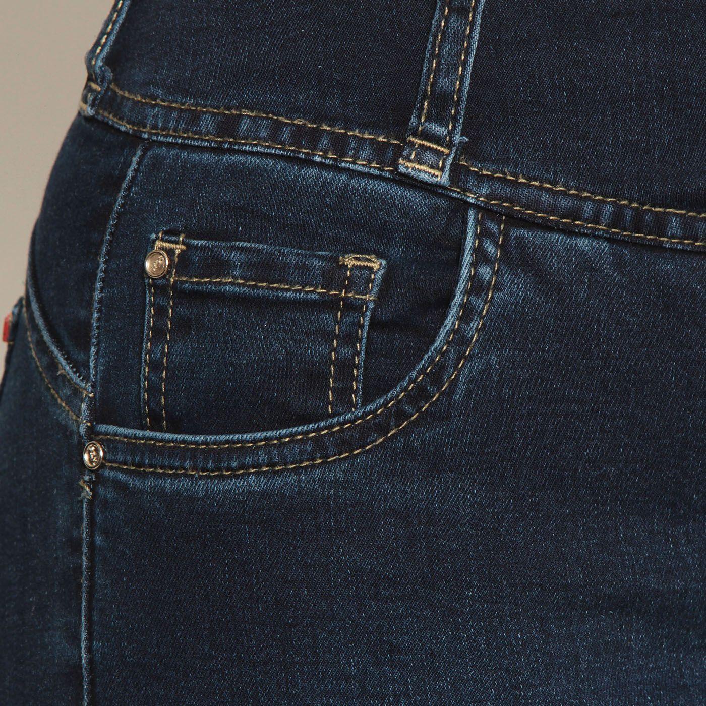 Jeans Pitillo Tiro Alto Pretina Antatomica 3 Botones Push Up-8