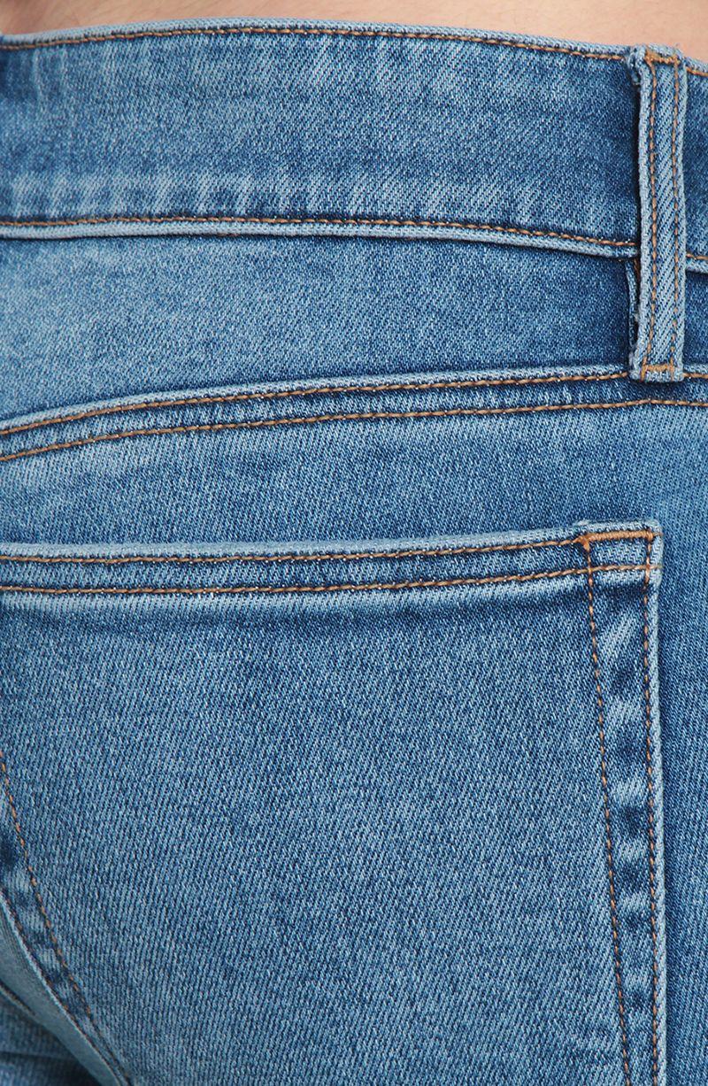 Jeans Flare Tiro Alto   Pretina   Basica 1 Boton-2