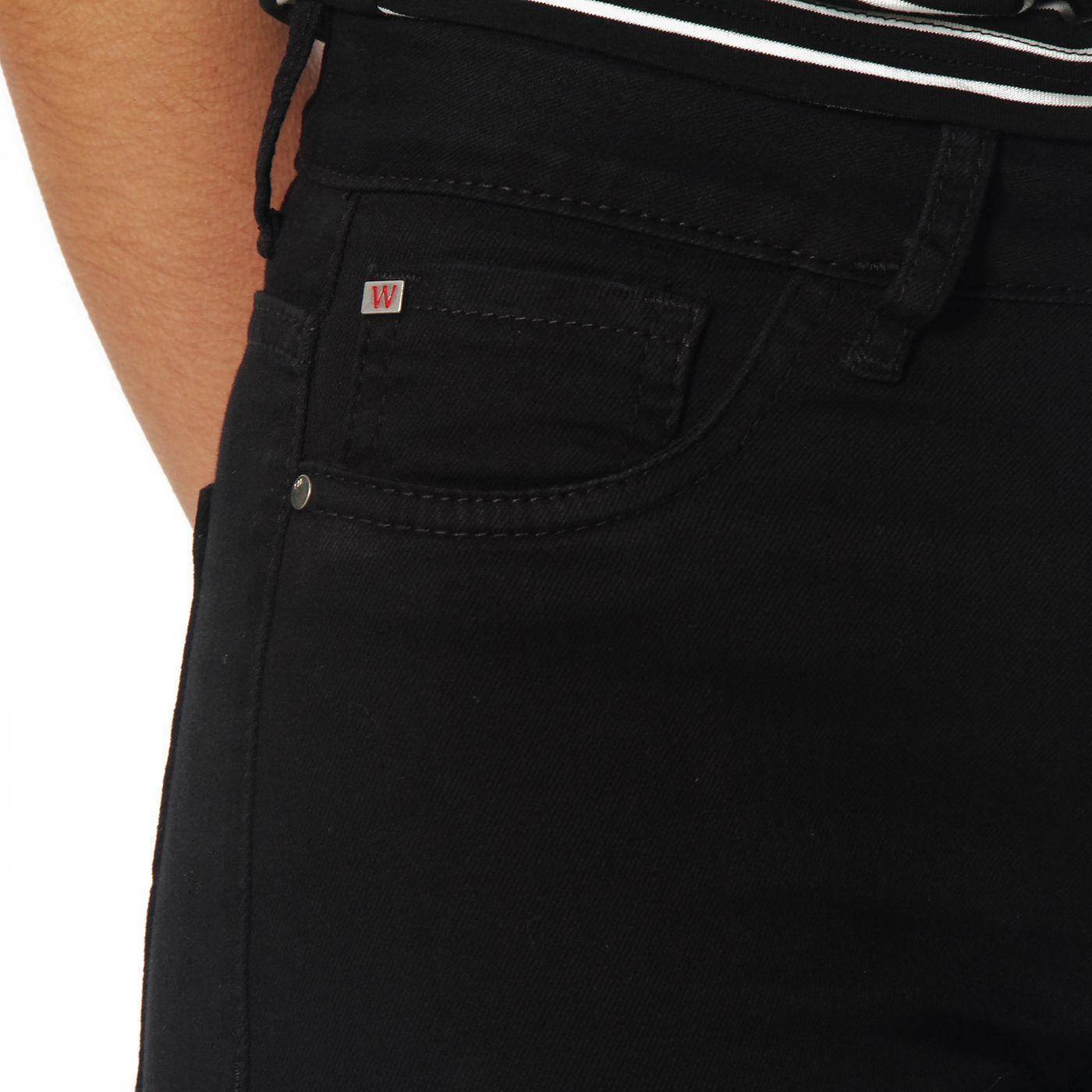 Jeans  Flare Tiro Medio Pretina Basica 1 Boton-7