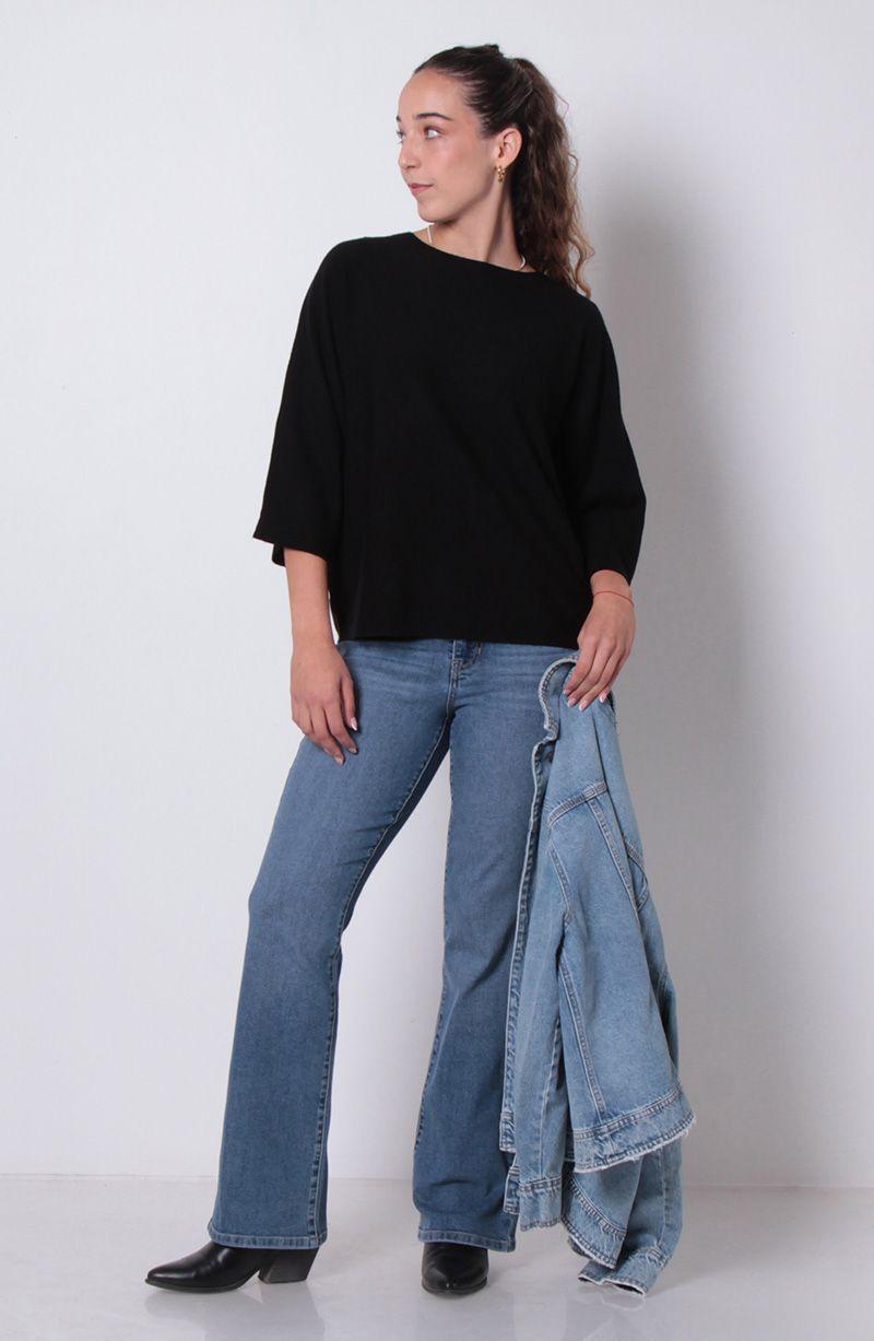 Sweater Manga 3/4 Escote Redondo-4
