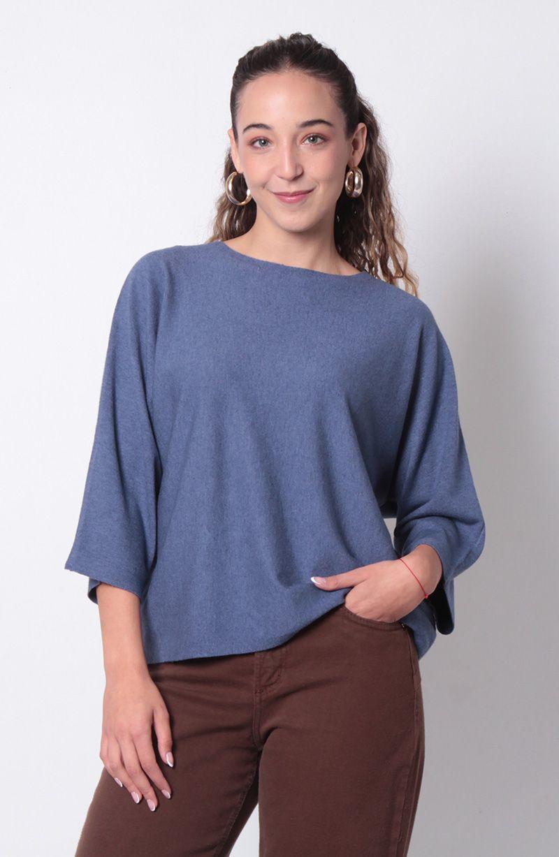 Sweater Manga 3/4 Escote Redondo-0