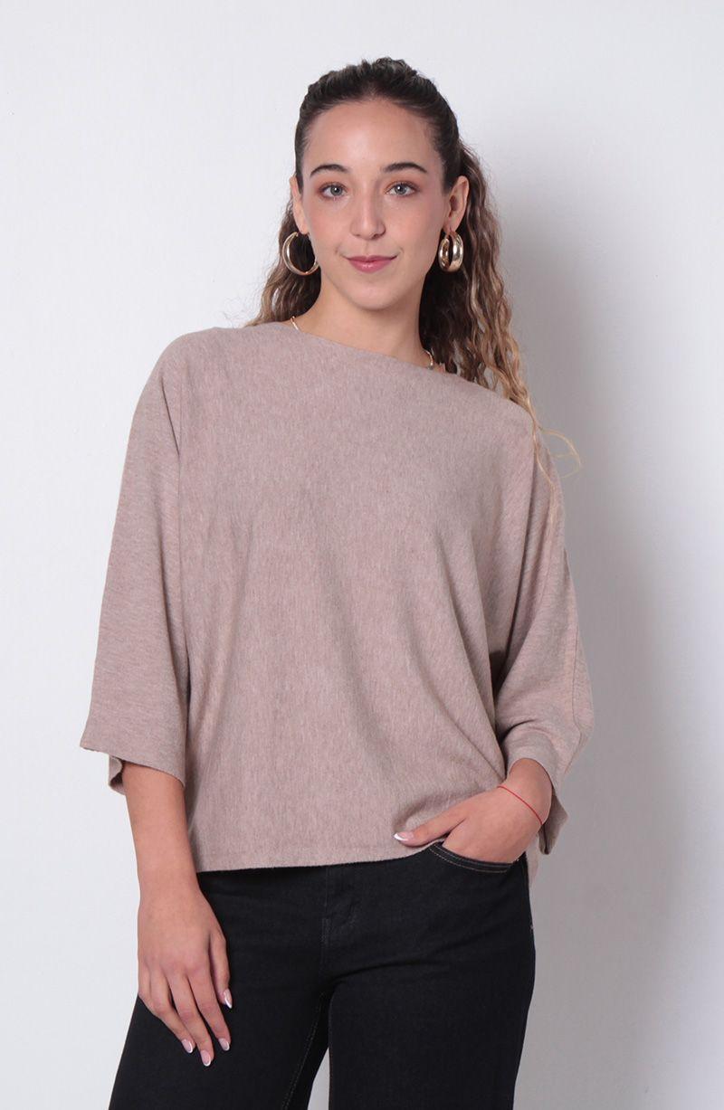 Sweater Manga 3/4 Escote Redondo-0