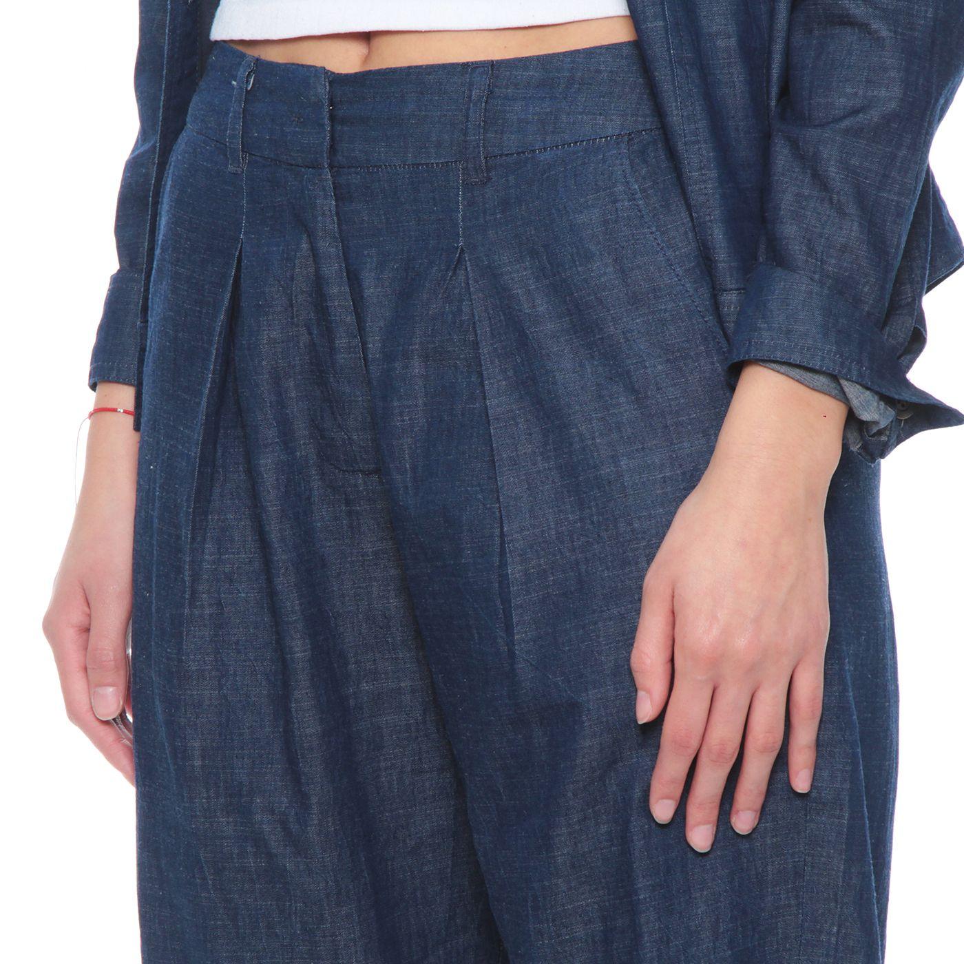 Pantalon Recto Tiro Alto Pretina Elastica-4