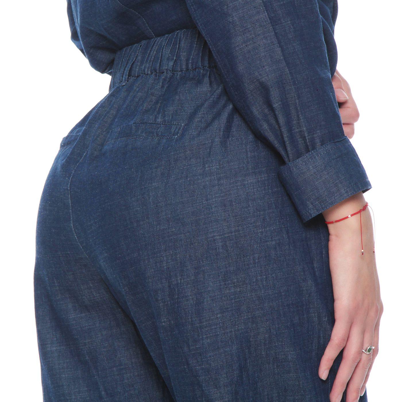 Pantalon Recto Tiro Alto Pretina Elastica-5