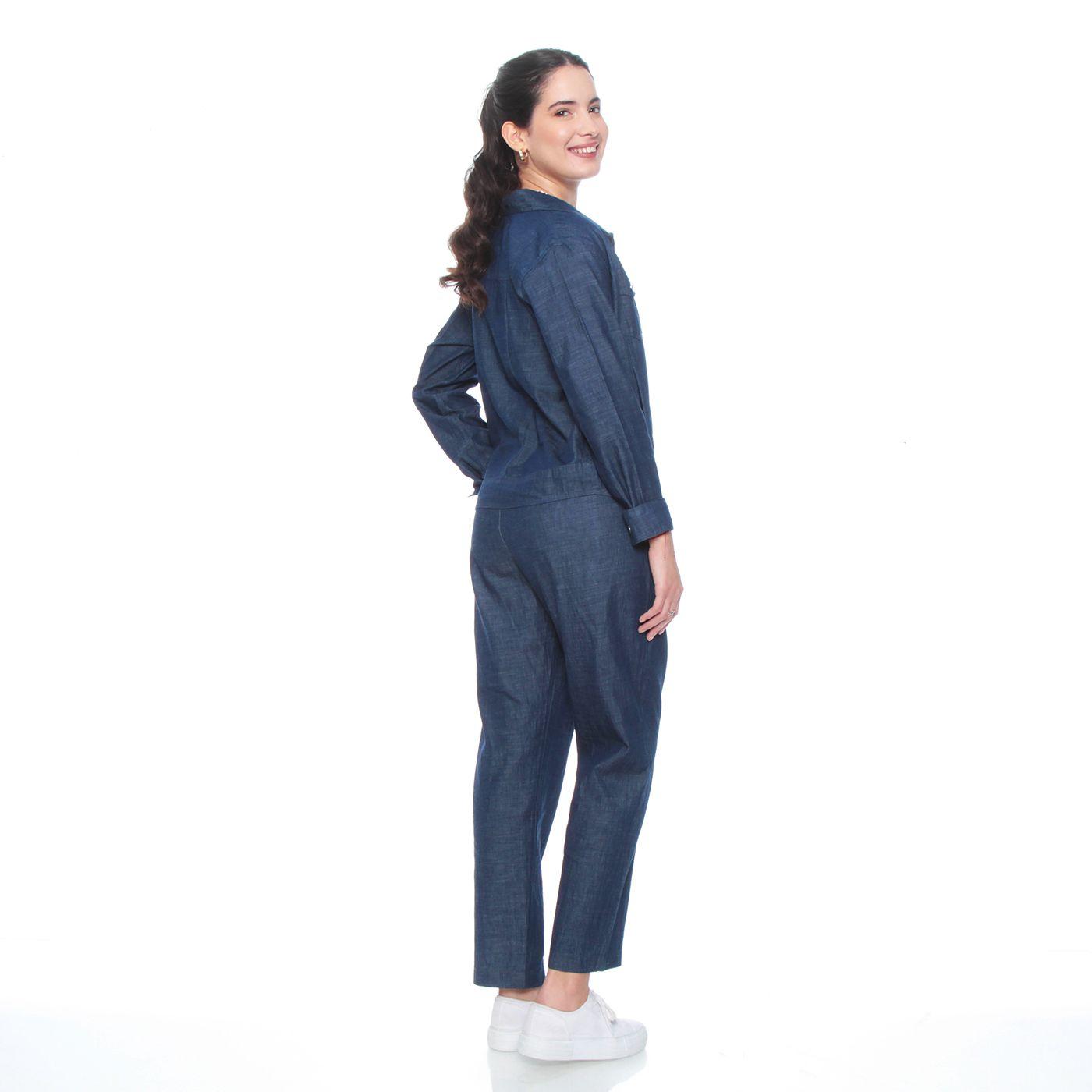 Pantalon Recto Tiro Alto Pretina Elastica-6