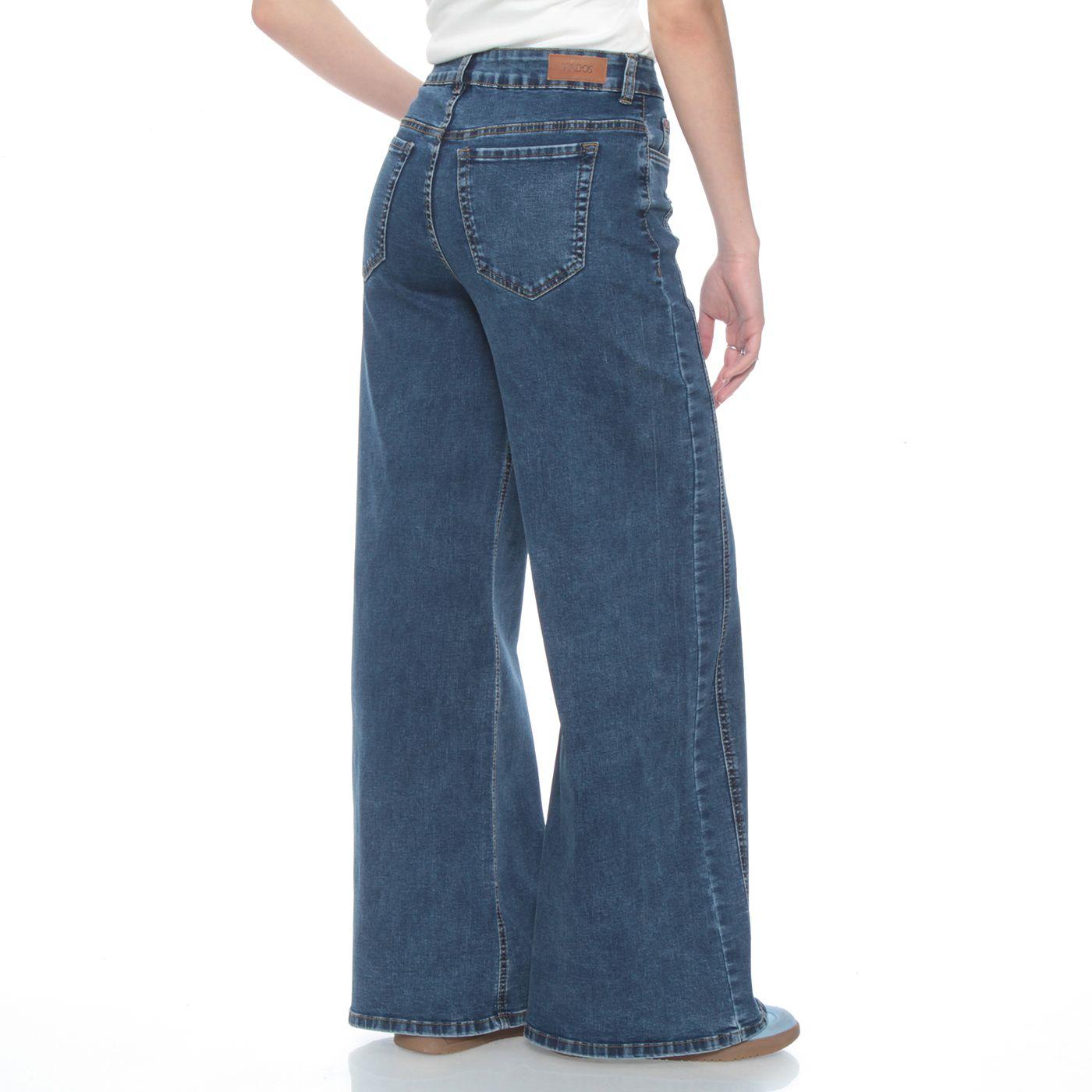 Jeans Pretina Basica 1 Boton Wide Leg Tiro Alto Costadillo-1