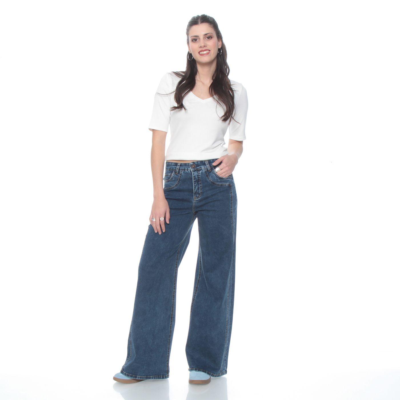 Jeans Pretina Basica 1 Boton Wide Leg Tiro Alto Costadillo-3