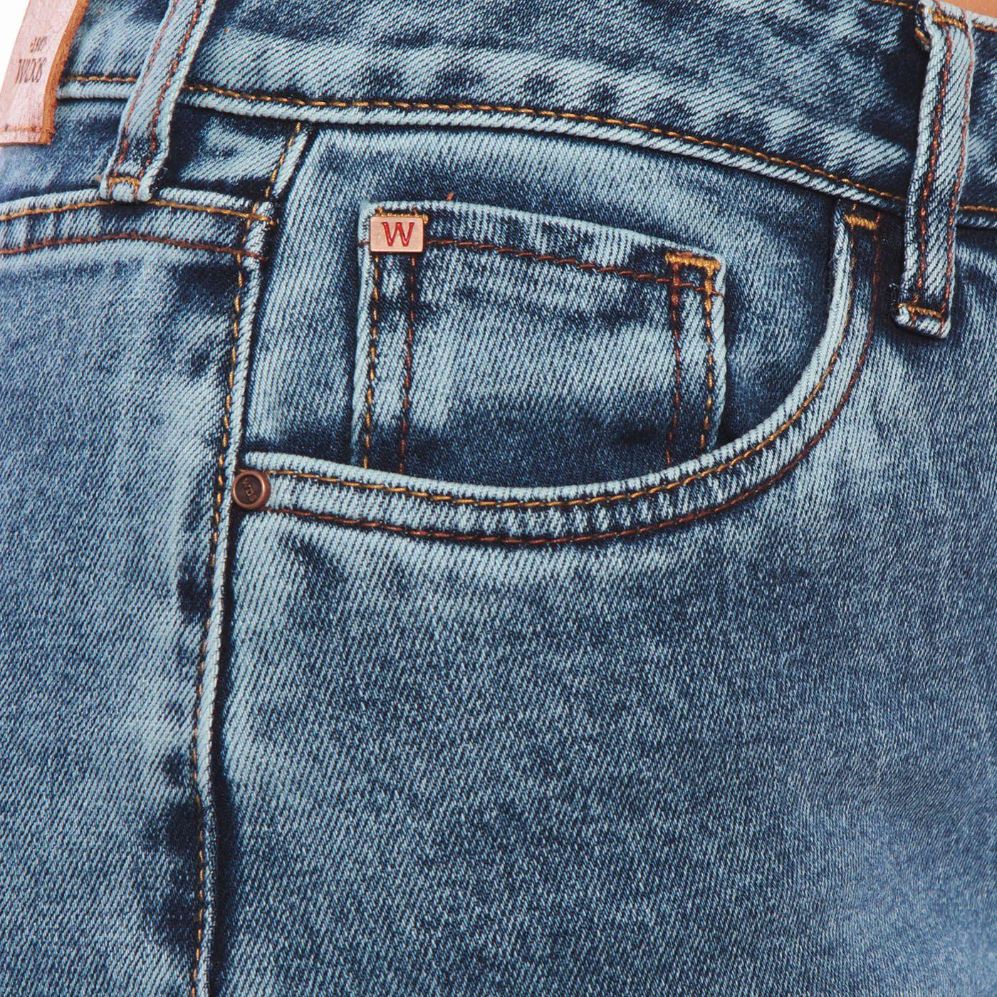 Jeans Wide Leg Tiro  Alto  Pretina Basica 1 Boton-3