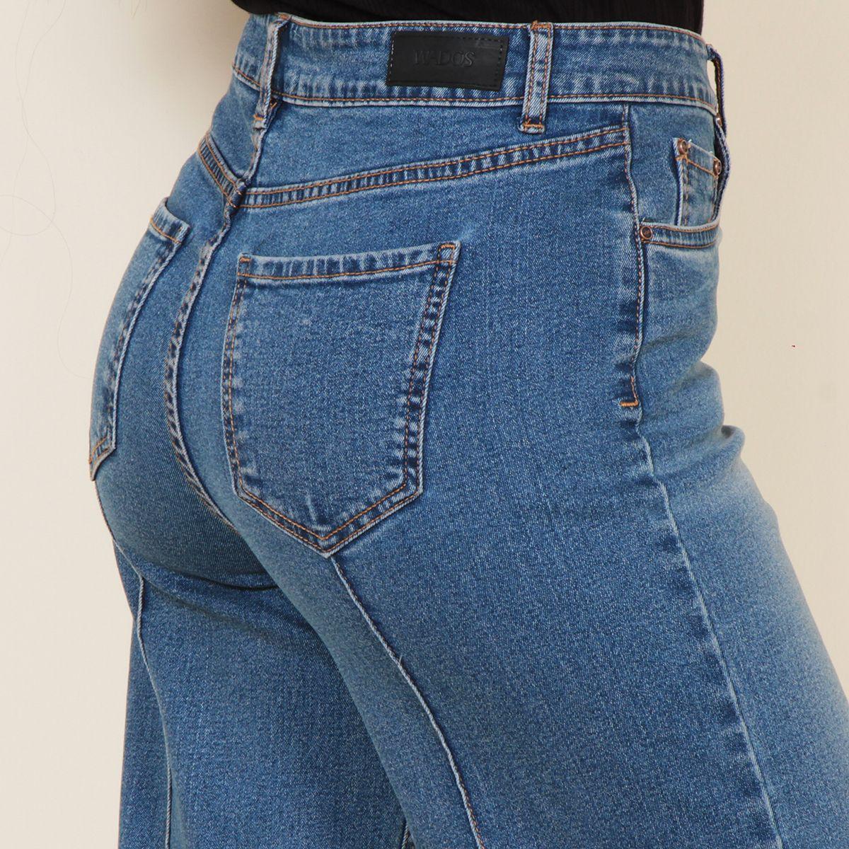 Jeans Recto Tiro Alto Alforza-3
