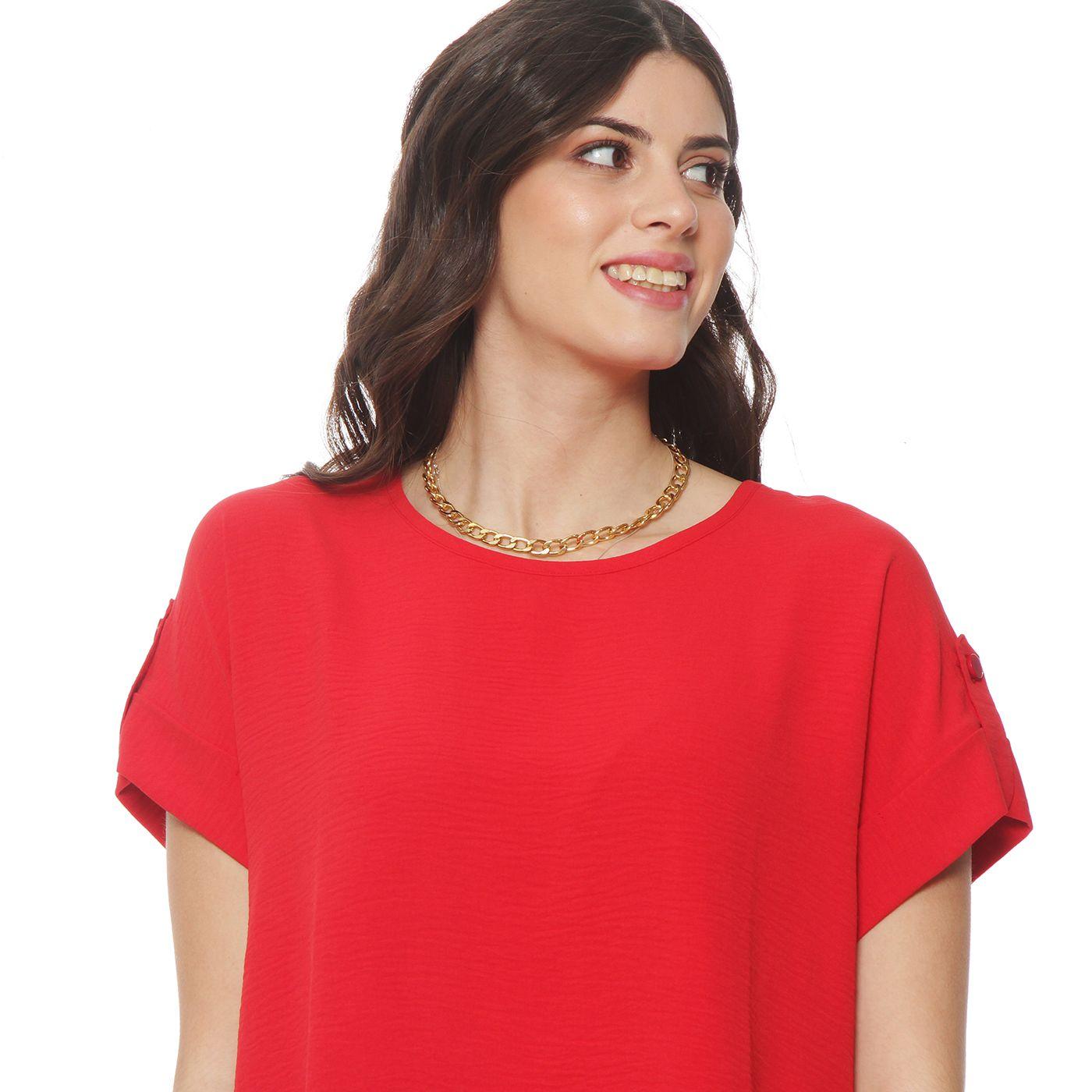 Blusa Manga Corta Escote Redondo-2