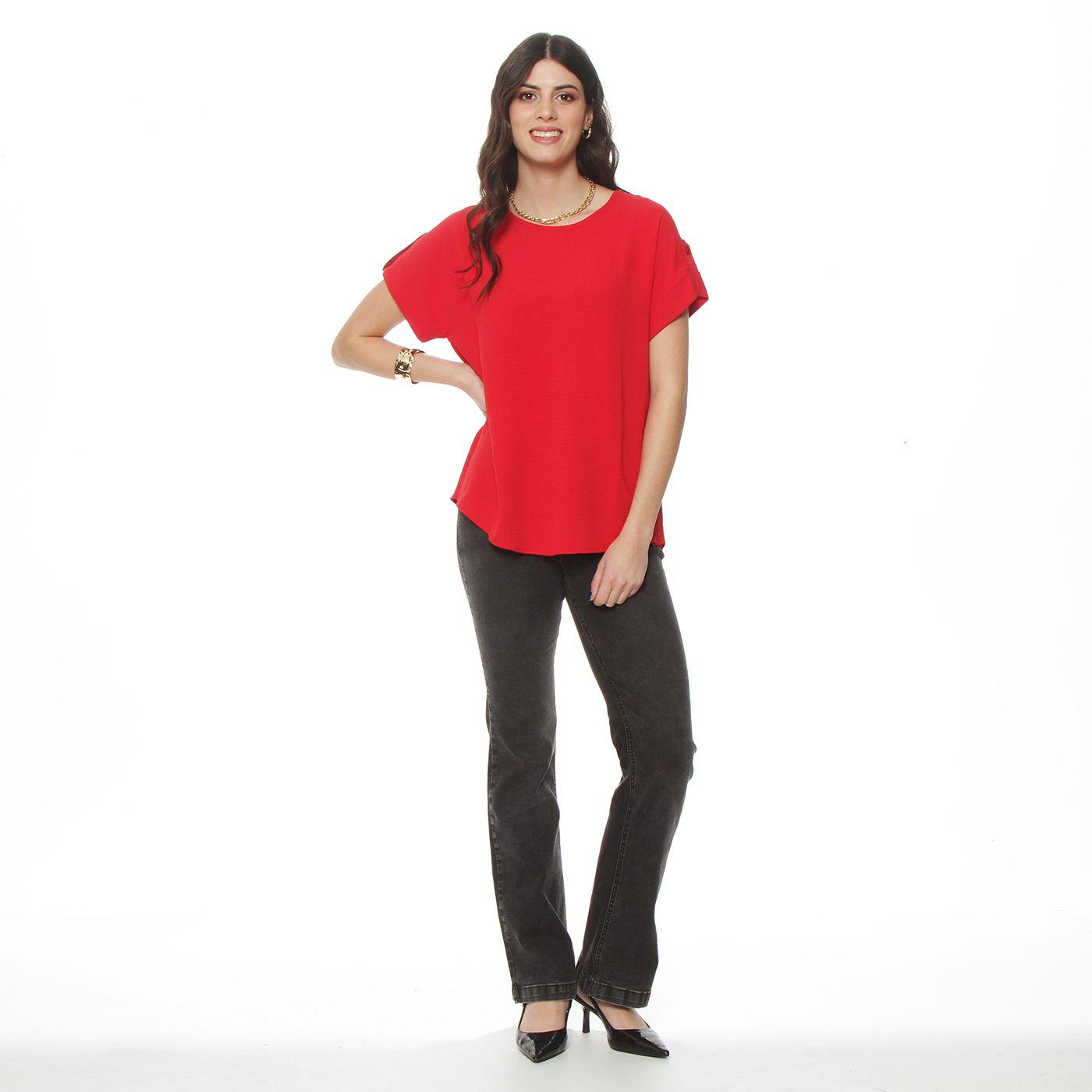 Blusa Manga Corta Escote Redondo-3