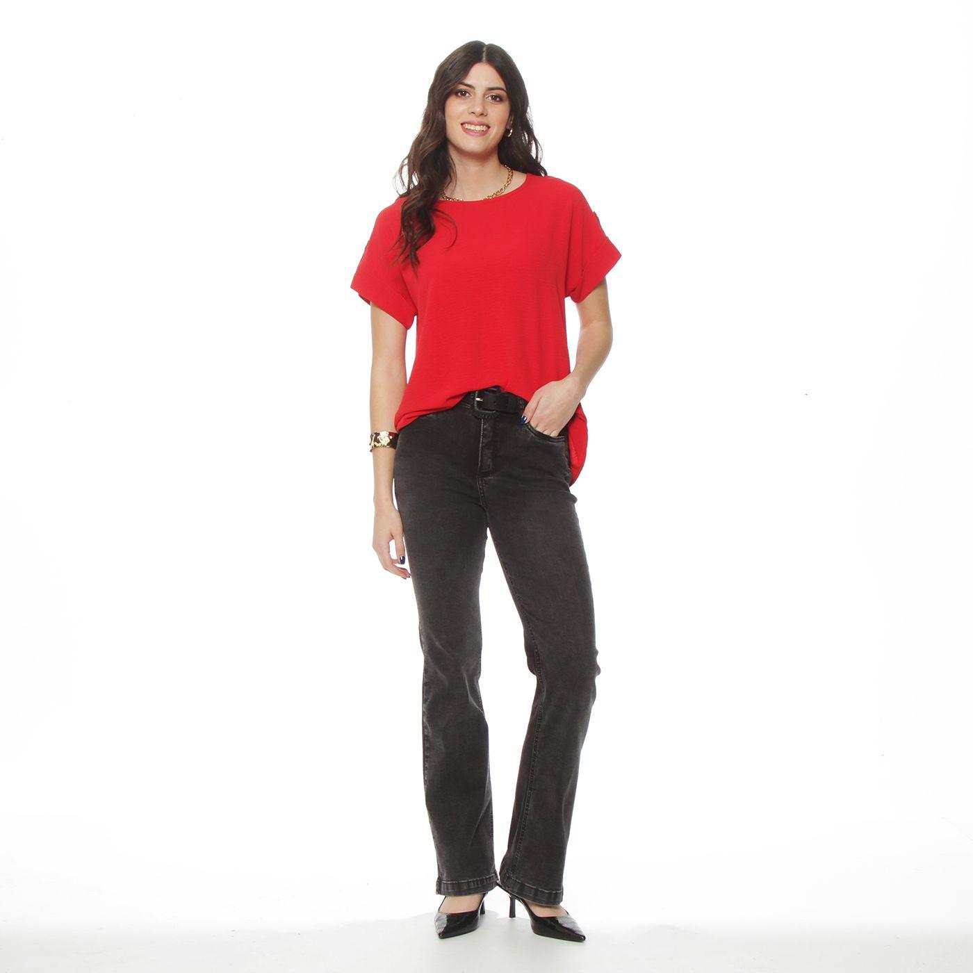 Blusa Manga Corta Escote Redondo-4