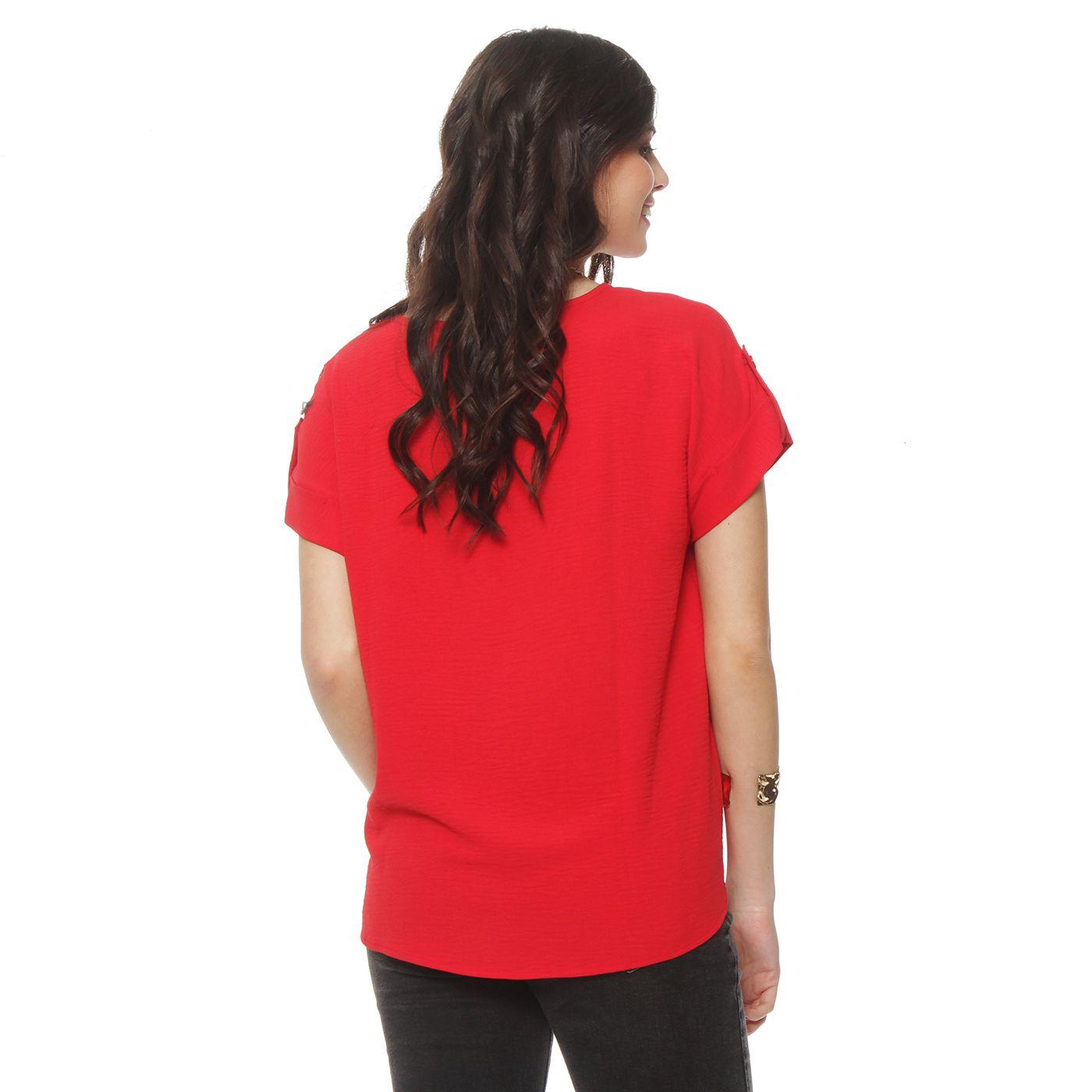 Blusa Manga Corta Escote Redondo-5