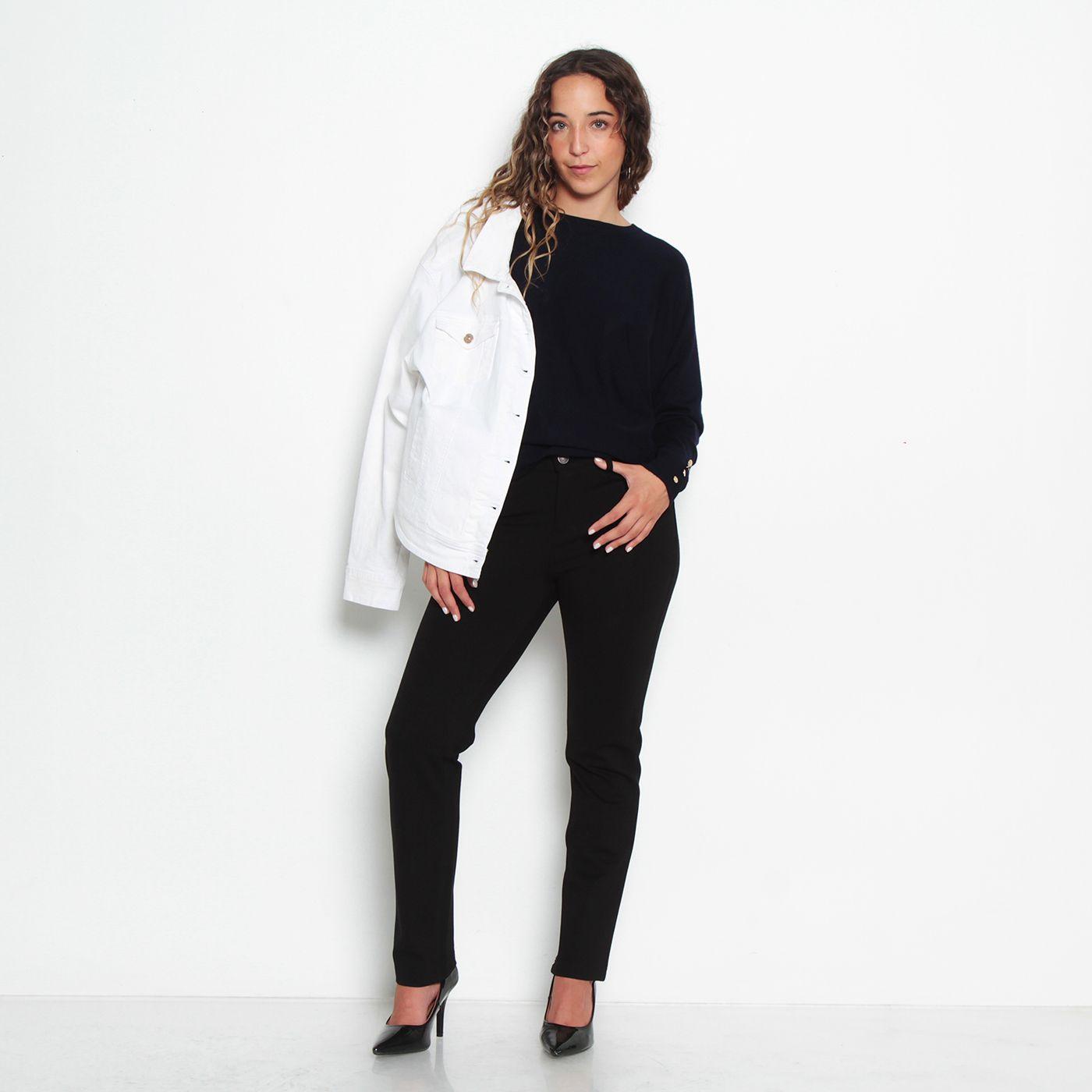 Sweater Manga Larga Solido    Escote Redondo-7